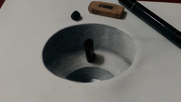 Drawing Realistic 3D Hole - Optical Illusion