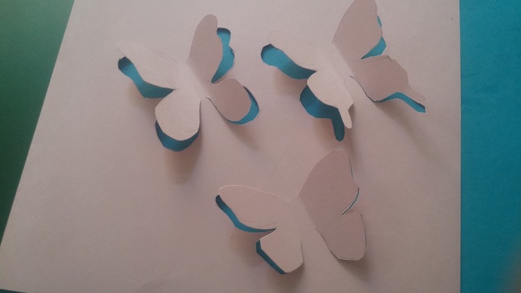Hand Make - Butterfly Trio 3D Hand Cut Card