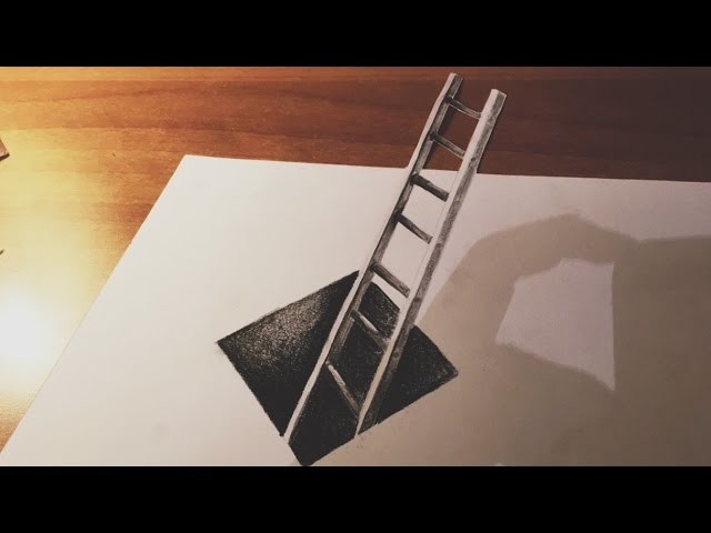 How to Draw 3D Ladder and Hole