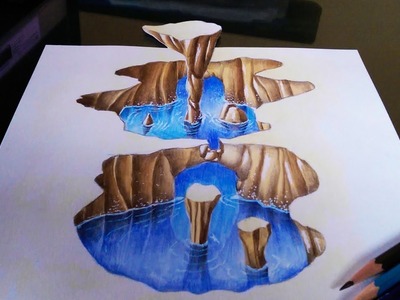 How to Draw a 3D Cavern - Optical Illusion