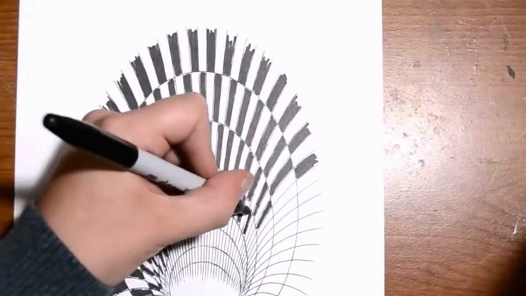 How to draw a 3d hole step by step for beginners