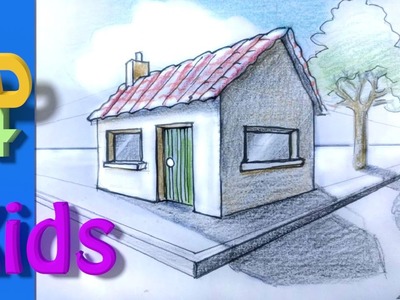 How to draw a 3D House step by step. #9