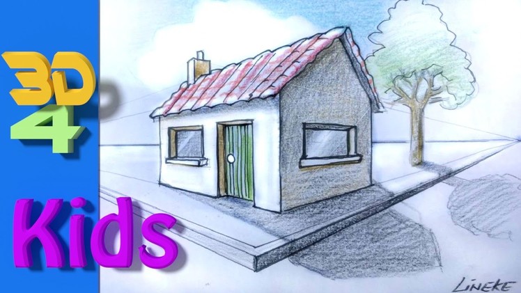 How to draw a 3D House step by step. #9