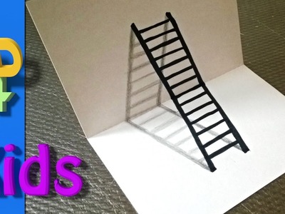 How to draw a 3D ladder step by step.#2