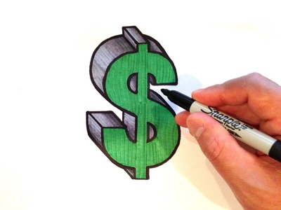 How to Draw a Dollar Sign in 3D