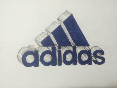 Draw, How to draw a 3d picture crocodile, How to draw adidas logo in 3D ...