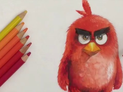 How to draw RED in 3D [ANGRY BIRDS MOVIE] drawing tutorial