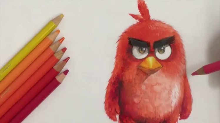 How to draw RED in 3D [ANGRY BIRDS MOVIE] drawing tutorial