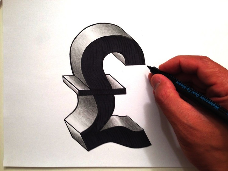 How to Draw the British Pound in 3D