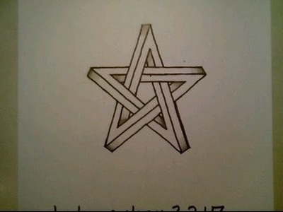 How To Draw The Impossible Star Easy 3D Optical Illusion Shape Step By Step