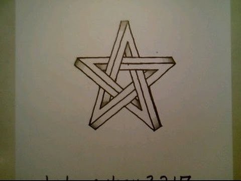How To Draw The Impossible Star Easy 3D Optical Illusion Shape Step By Step