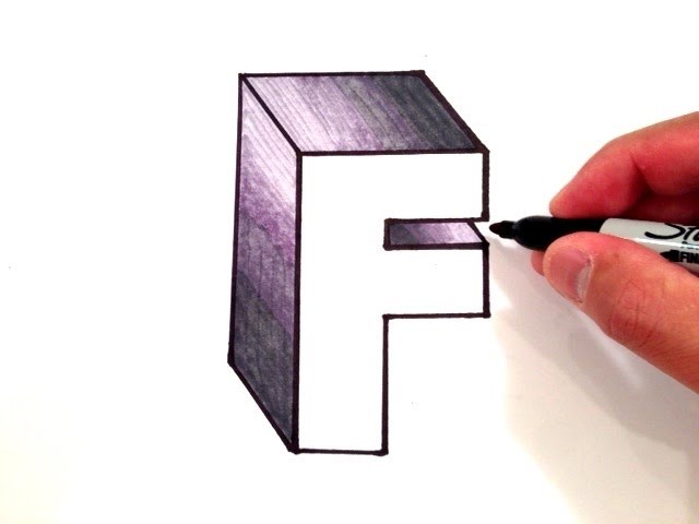 How To Draw The Letter F In 3d