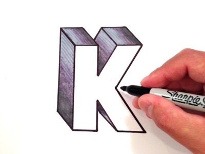 How to Draw the Letter K in 3D