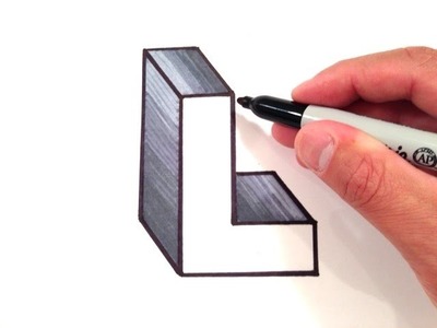 How to Draw the Letter L in 3D