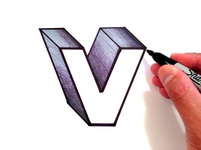 How to Draw the Letter V in 3D