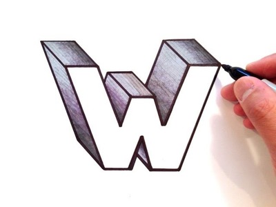 How to Draw the Letter W in 3D