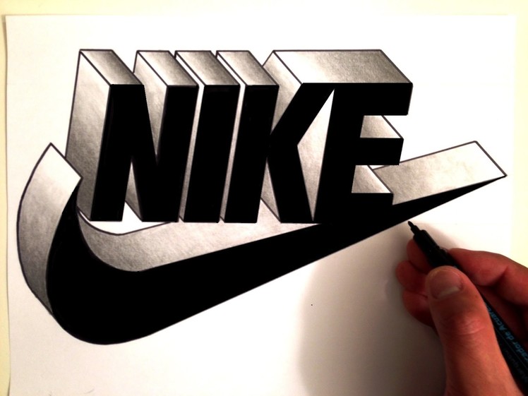 How To Draw the NIKE Logo in 3D