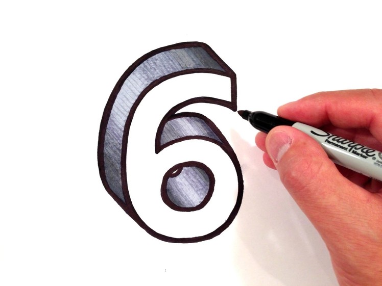 How to Draw the Number 6 in 3D