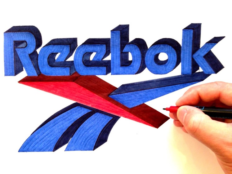 How to Draw the Reebok Logo in 3D