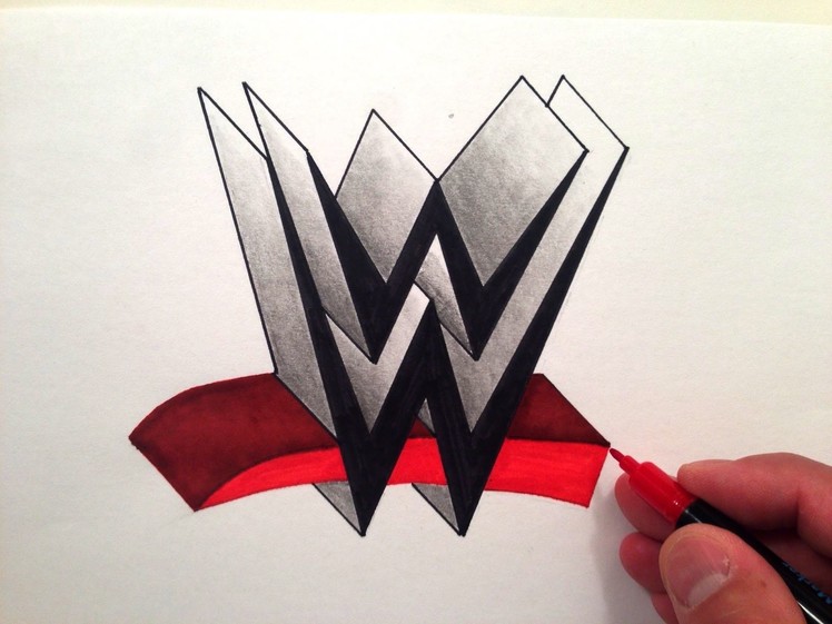 How to Draw the WWE Logo in 3D