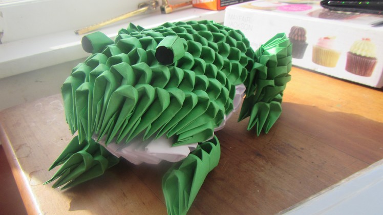 How to make  a 3D Origami Frog