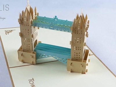 Incredibly Detailed Vintage 3D Replica of London Tower Bridge Pop Up Card UK Based Wholesaler