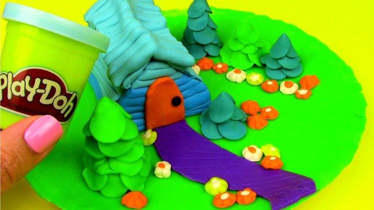 Play Doh Log Cabin House DIY Playdough House Play Doh Tutorial Creative for Kids