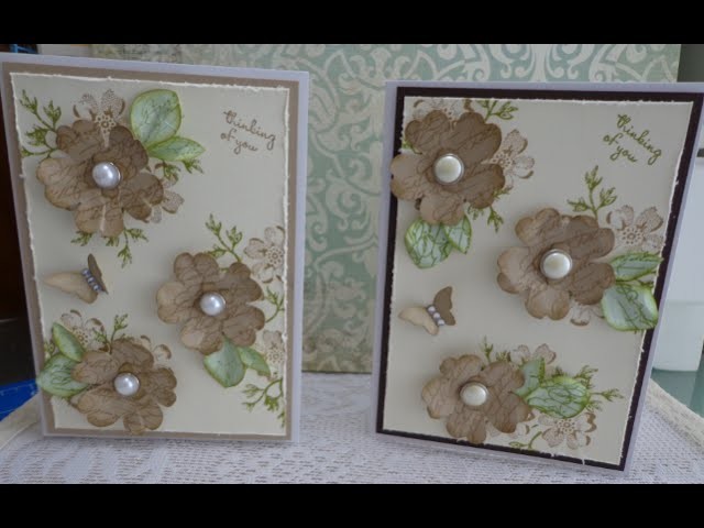 Pretty 3D Pansy punch card ~ with Stampin' up! supplies ~ Aus Tutorial