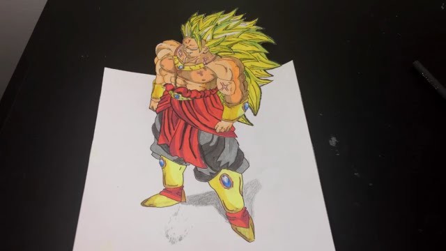 Speed Drawing - Broly (3D) - The Lengendary Super Saiyan!! - Dragon Ball Z - 2016