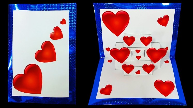 3D Love Heart POP UP card (Valentine's Day Card) : HD