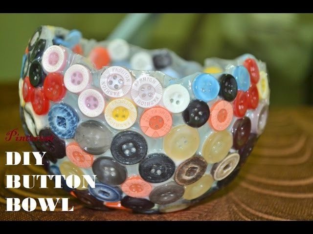 Button BOWL Pinterest How to Make a Knoop Glue Craft and Trays Man Vs Pin!!