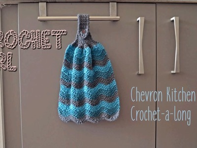 Chevron Kitchen Dish Towel CROCHET-A-LONG Part 2