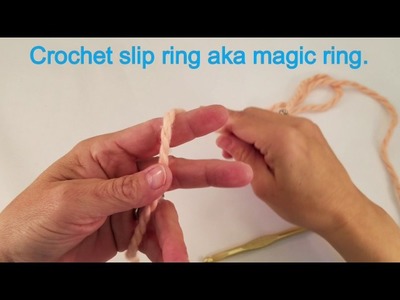 Crochet slip ring aka magic ring.