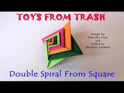 Double Spiral from Square | English | Fun with Paper