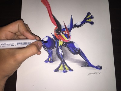 DRAWING MEGA GRENINJA 3D.POKÉMON