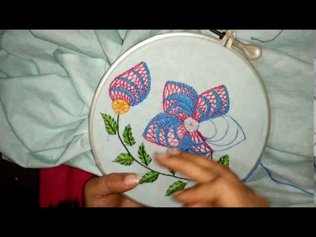 Hand embroidery- beautiful flower with just three simple stitch