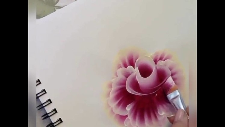 How to draw 3d flower.