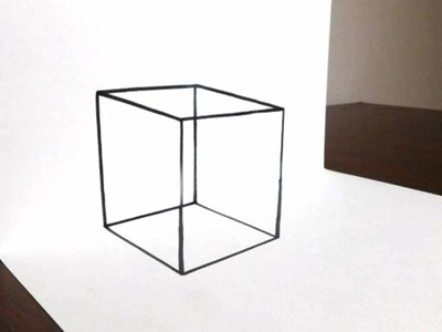 How to Draw a Transparent 3D Cube - Easy Trick Art