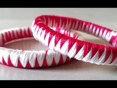 How to make ZigZag design silk thread bangles-making tutorial for beginners