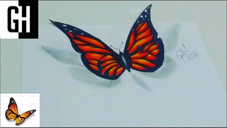 Speed Drawing - Borboleta|Butterfly 3D.