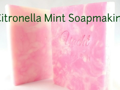 049 Marbled Citronella Mint Soap making - Melt and Pour