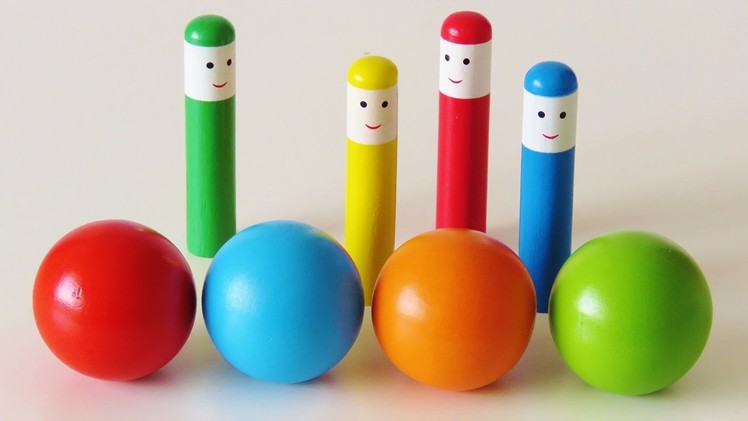Baby toy learning colors video hammer ball pop up wooden toys learn English fun game