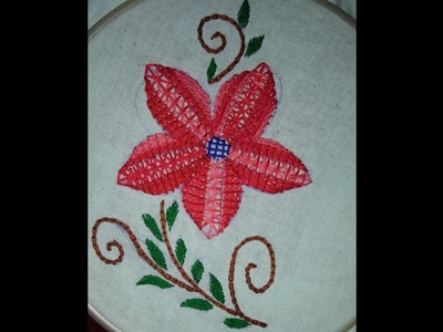 Beautiful easy hand embroidery with braid stitch