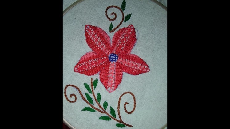 Beautiful easy hand embroidery with braid stitch