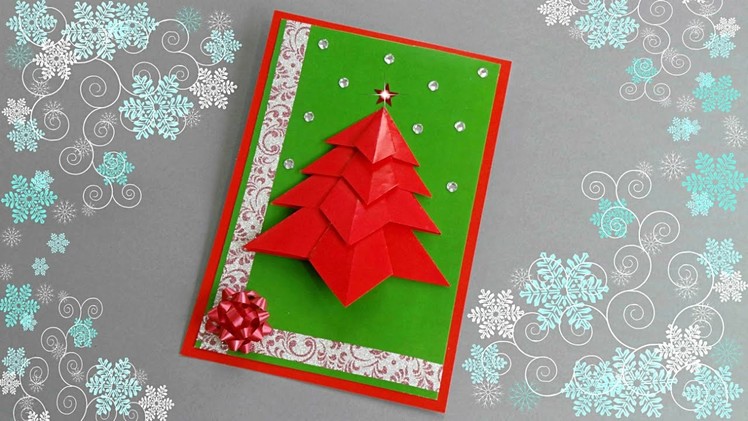 DIY CHRISTMAS CARD (tutorial). CHRISTMAS CRAFTS. DIY CARD.