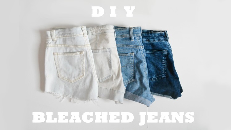 ♥ DIY ♥ Easy bleached distressed jean shorts
