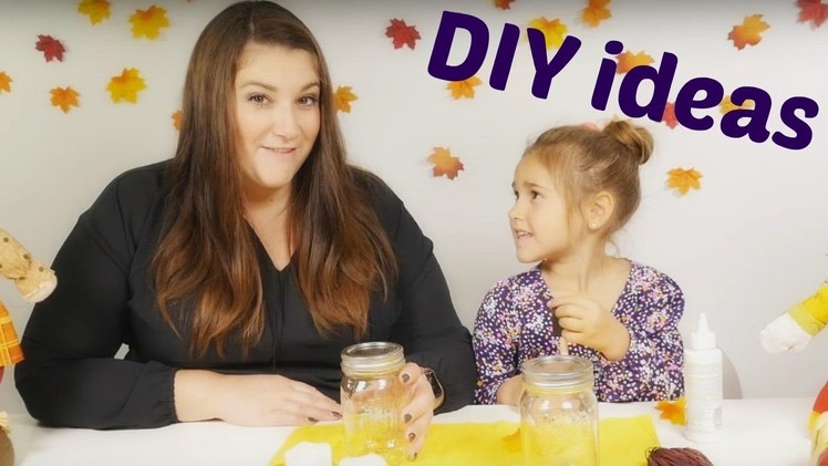 DIY for kids and crafts ideas. Toys and videos for kids. Luminaries for Thanksgiving.