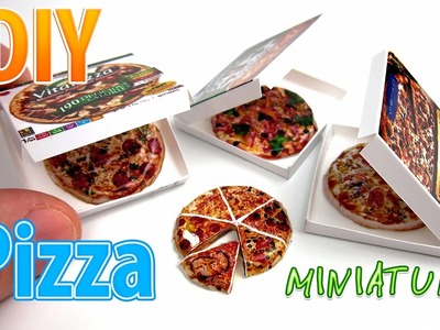 DIY Miniature Pizza with box ● No Polymer Clay! ● No need for paint!