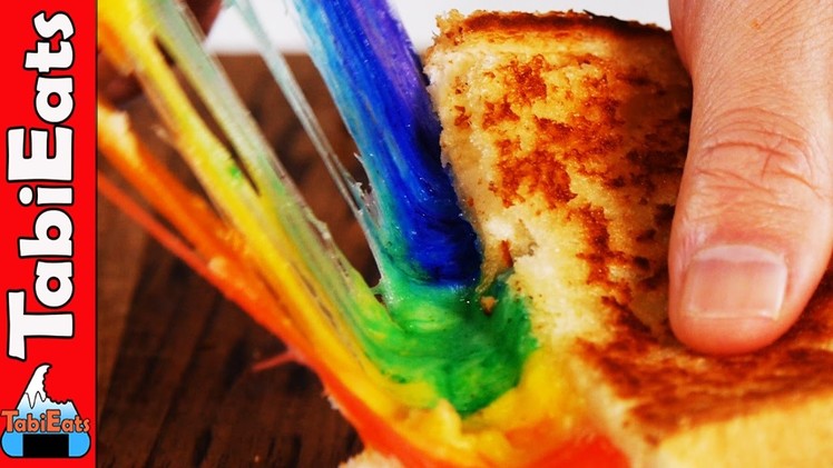 DIY Rainbow Grilled Cheese Sandwich