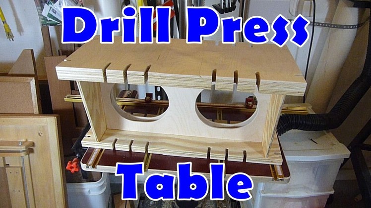 Drill Press Auxiliary Clamping Table - A DIY woodworking jig.